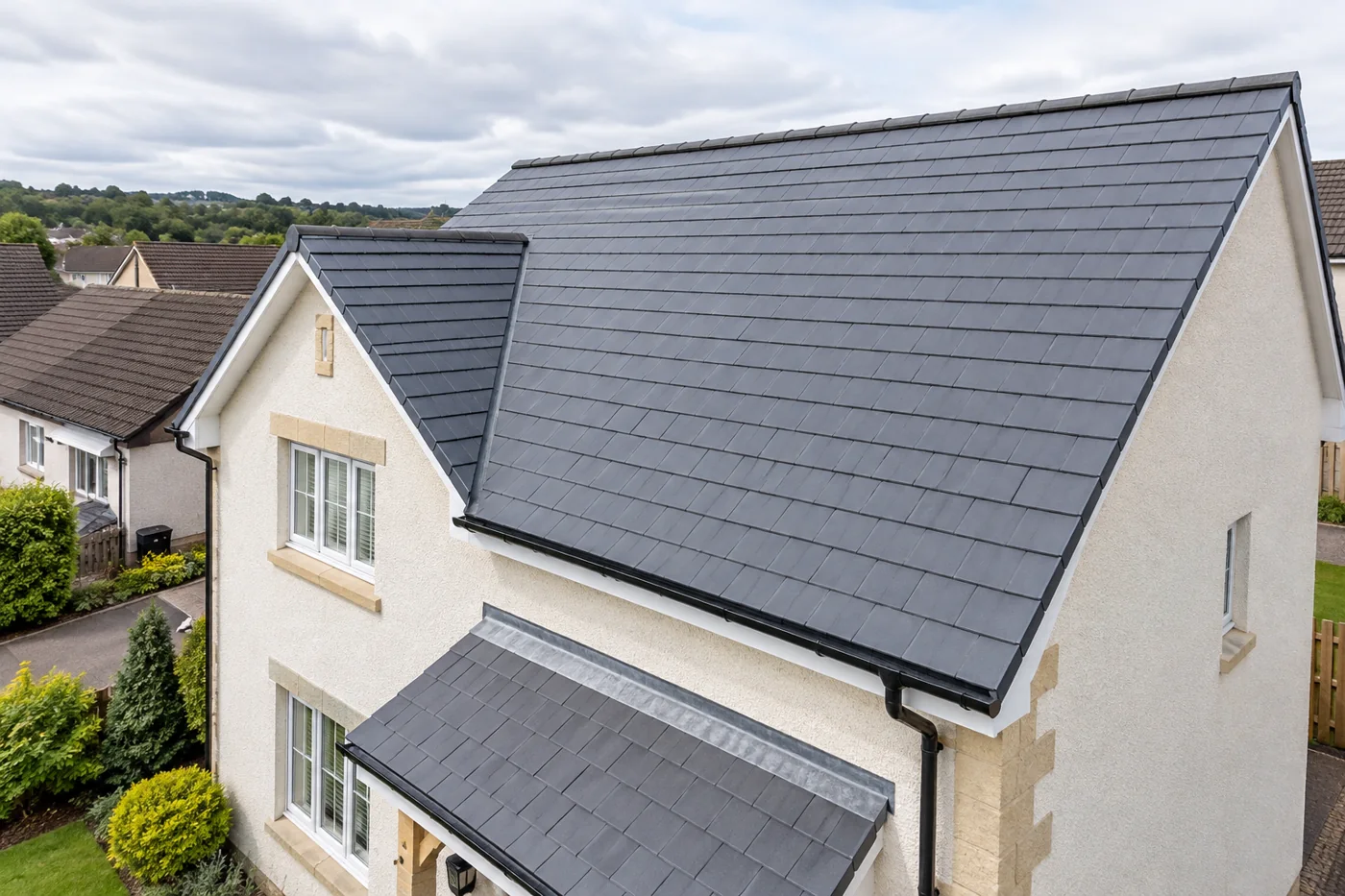 Pitched roof on an ordinary domestic house