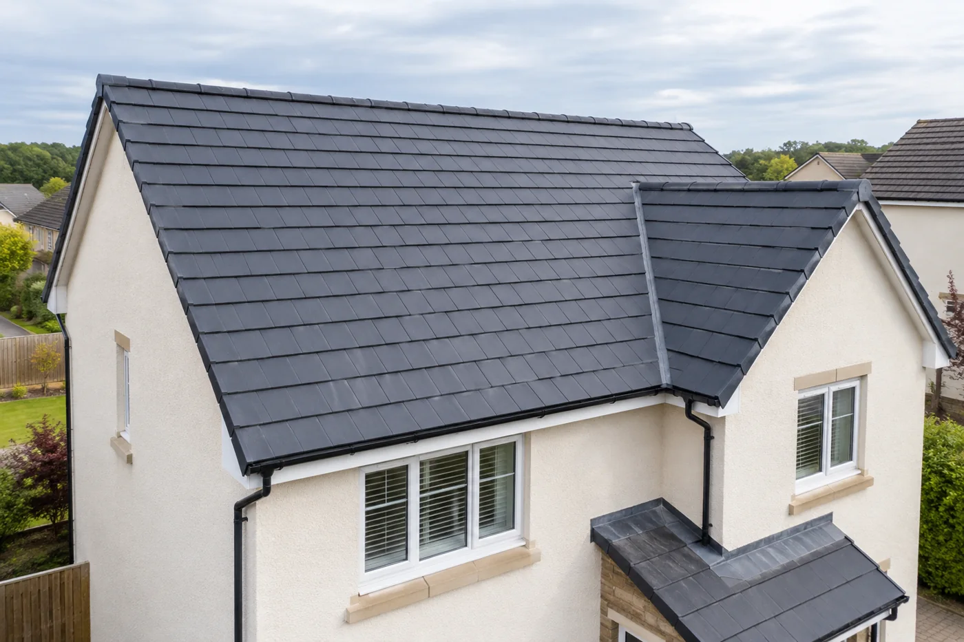 Pitched roof on an ordinary domestic house